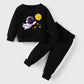 Long Sleeve Sweatshirt + Casual Pants Stylish Set For Toddler Boy/Girl