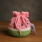 baby girl purse watermelon  design hand made