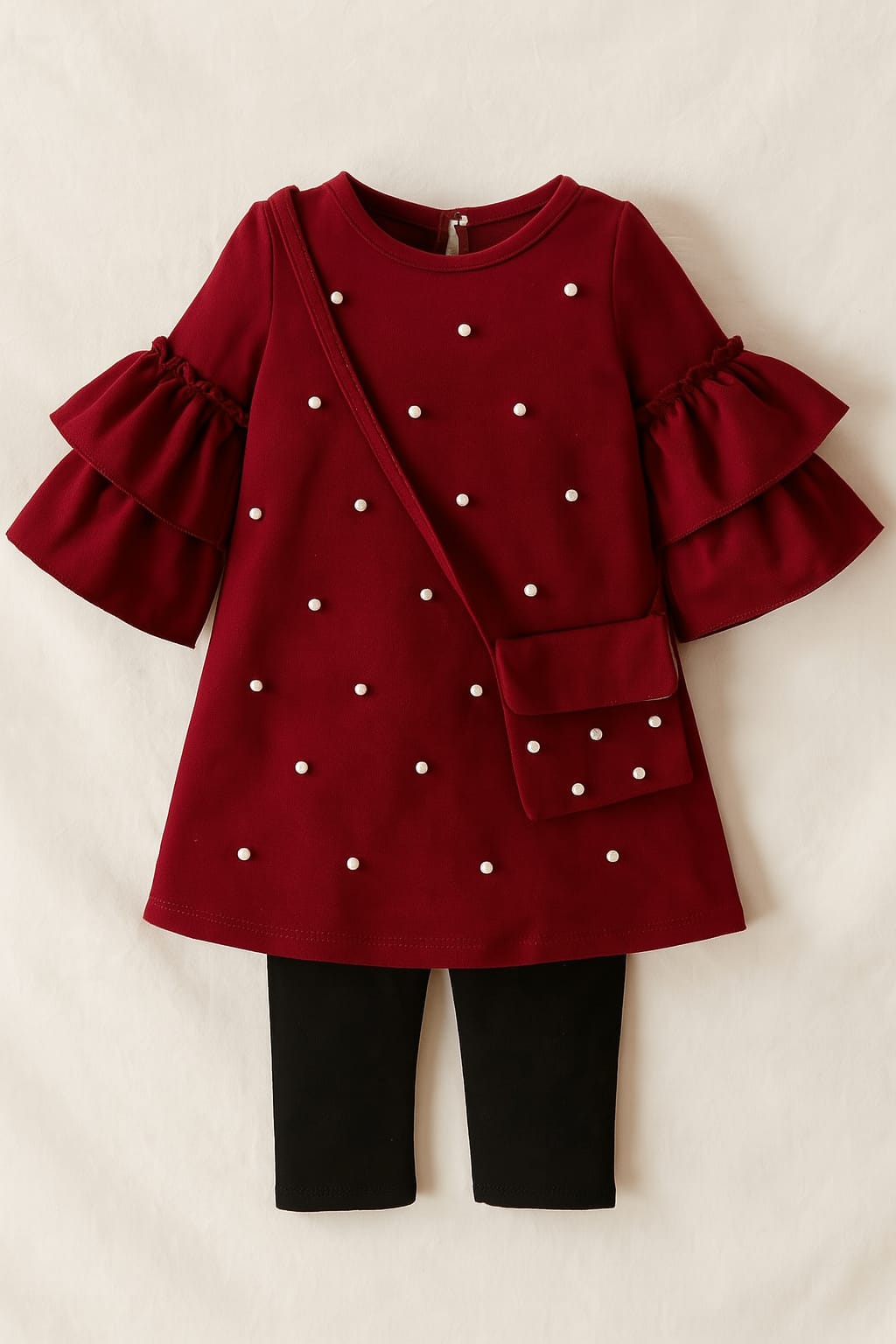 3 piece winter dress girls style with pajama with purse