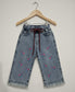 i piece denim pant embroidery