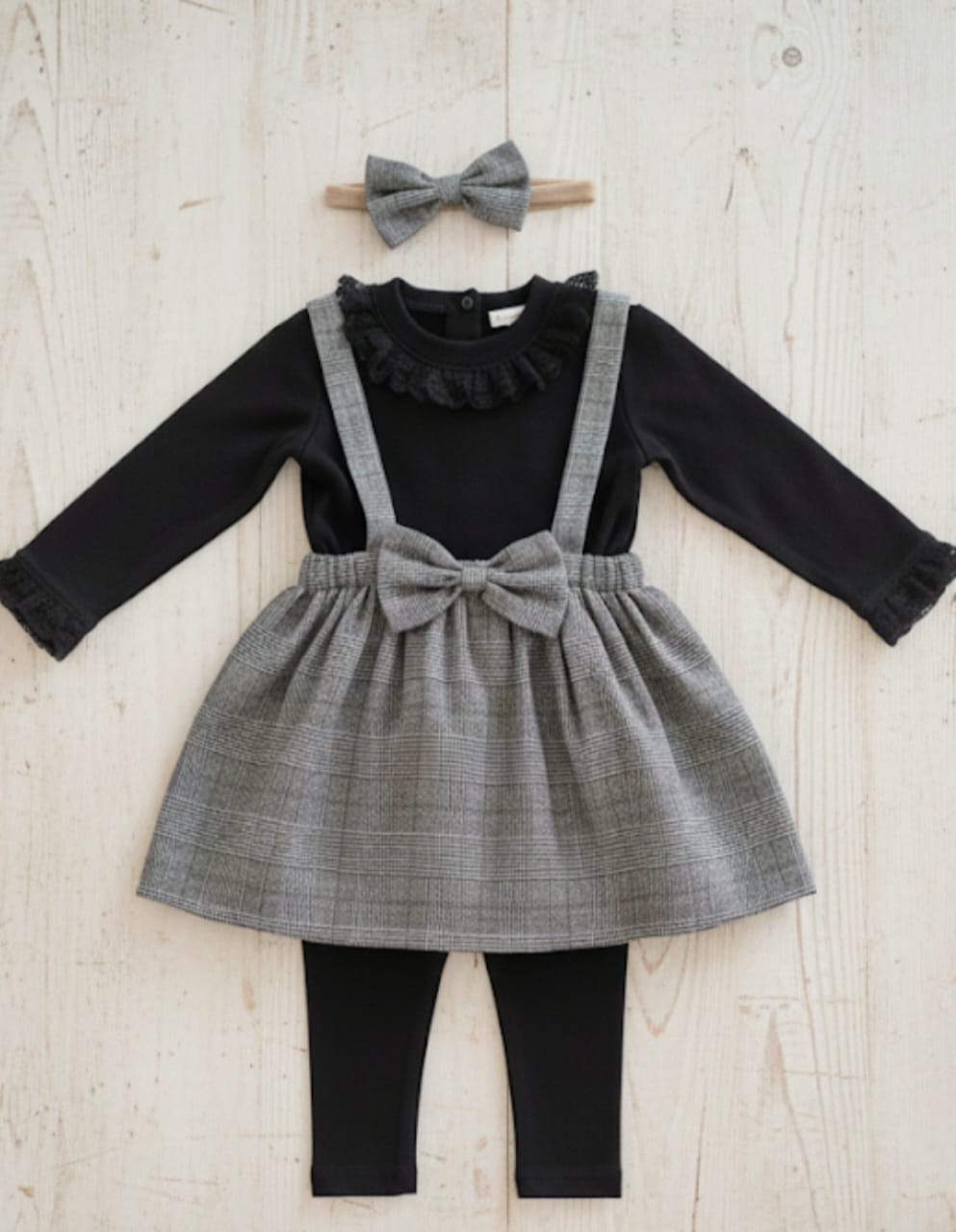 warm stuff top skirt pajama 3 piece set