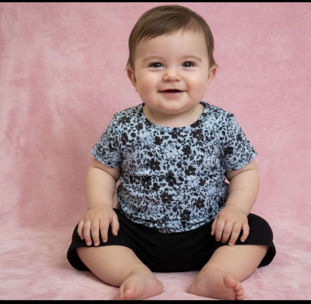 2 piece girls shirt short set cotton soft summer