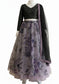 Girls top sequence with organza lehnga dupta summer