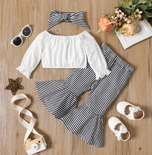 3-Piece Baby Girl/Boy Sun Pattern Bodysuit for Kids Casual Wear Set cheap rates