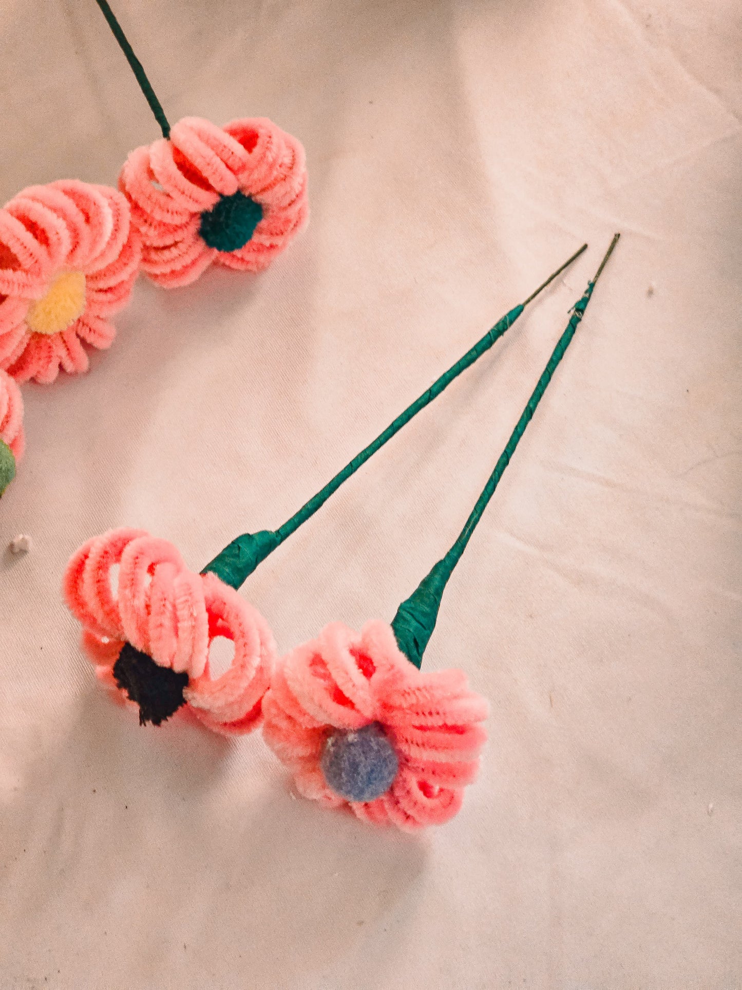 Set of 2 Hand-Crafted DIY Flower