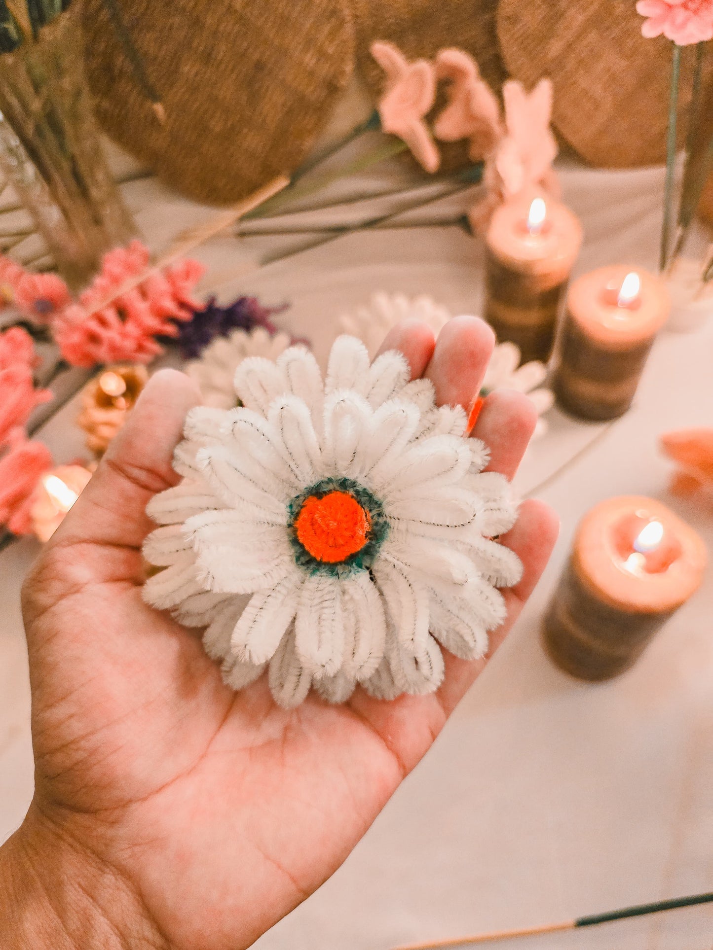 Set of 2 Hand-Crafted DIY Flower