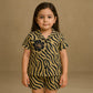 2 piece zig zag design night suit baby Short Sleeve