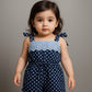 Girls summer  polka dots jumpsuit