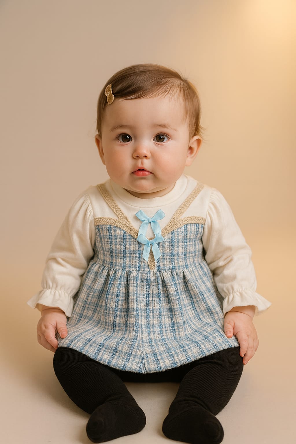 WINTER  FROCK WITH BLACK LEGGING