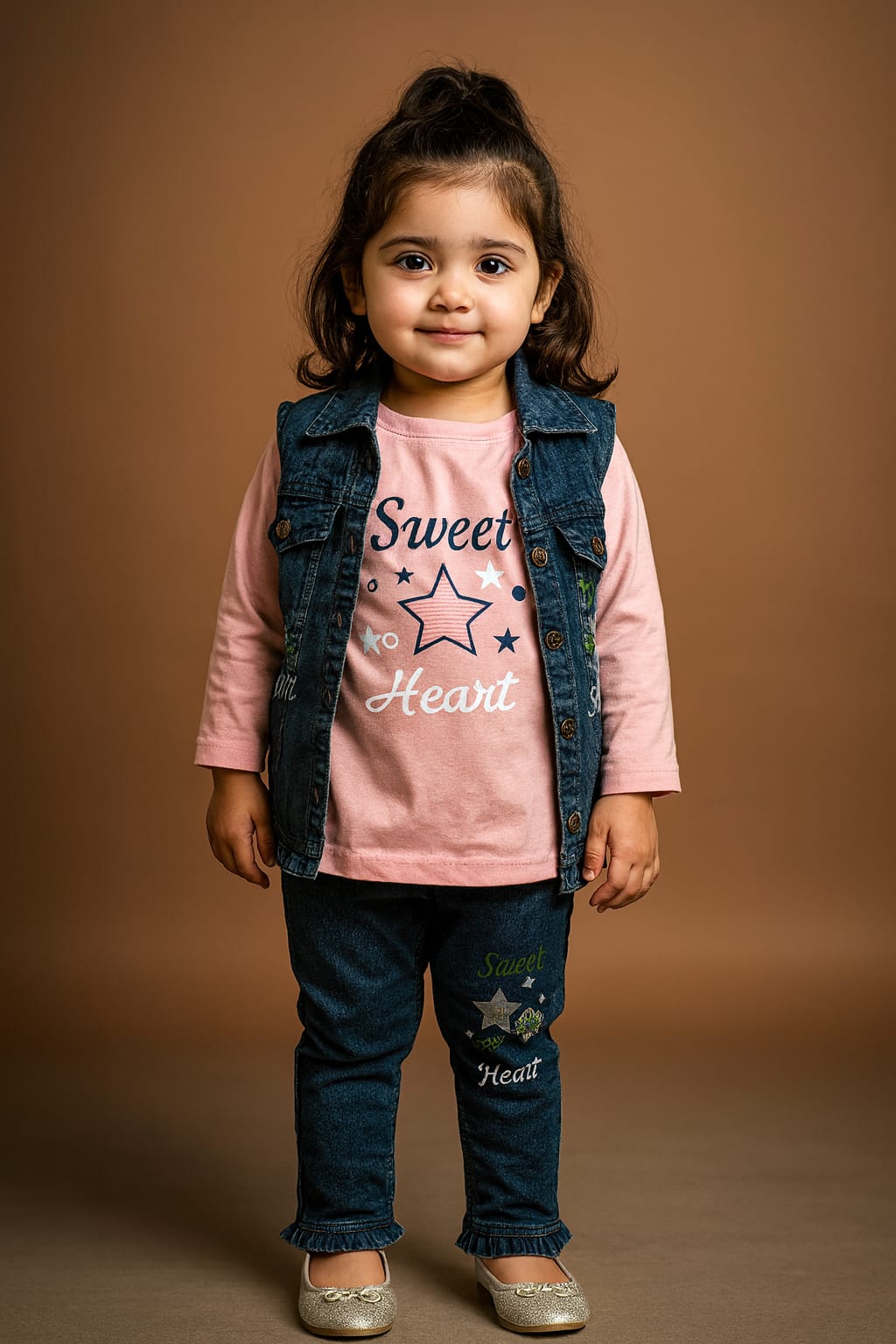 winter denim 3 piece set girls 3 colours