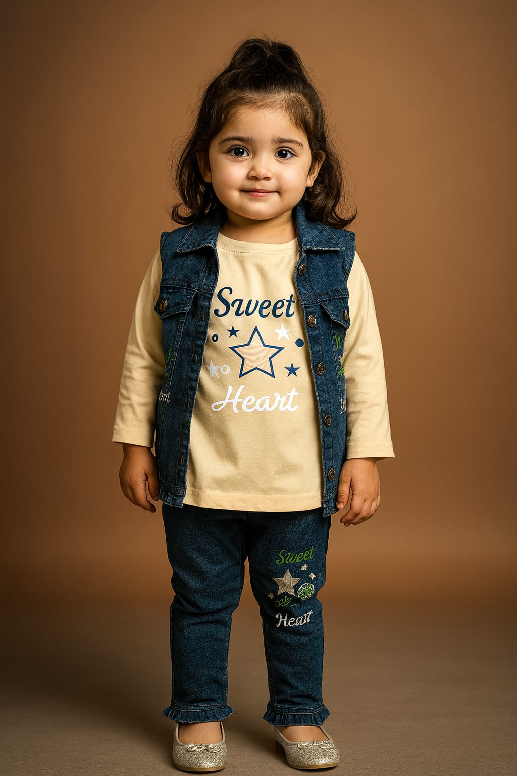 winter denim 3 piece set girls 3 colours