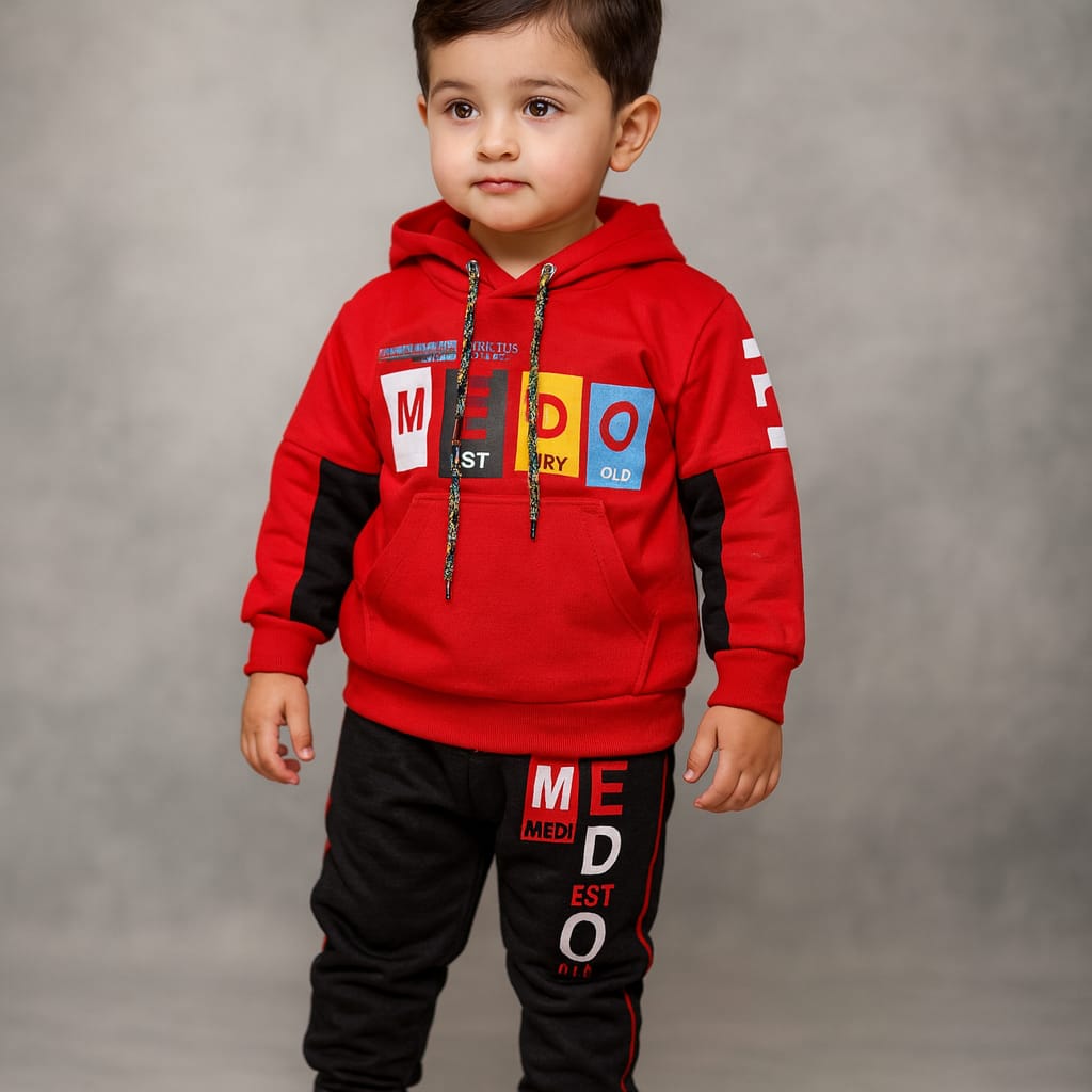 2 piece boys winter hoody set