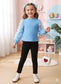 Girls Fleece Set 3d butterfly top pajama
