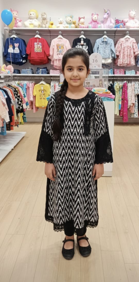Girls zig zag Set printed shalwar kameez