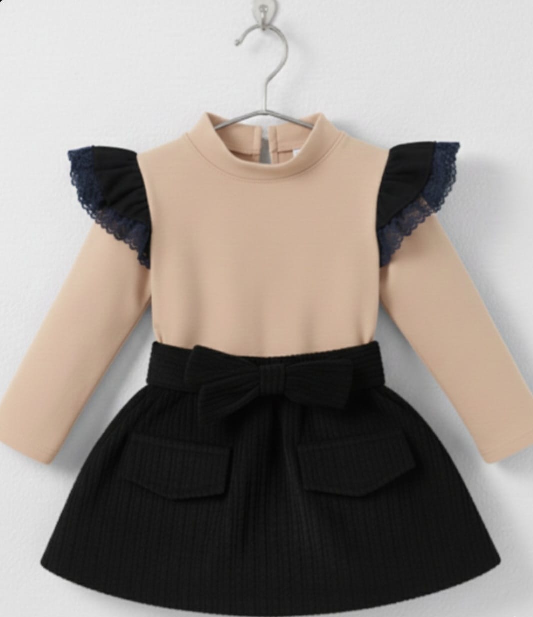 Girls Cowdray Set with black top skirt