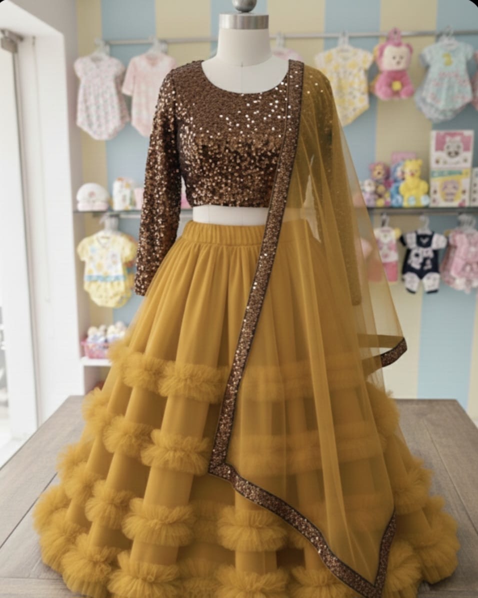 party wear beautiful lehenga set baby girls