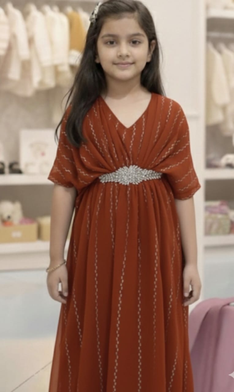 Girls top long shirt summer kaftan party wear