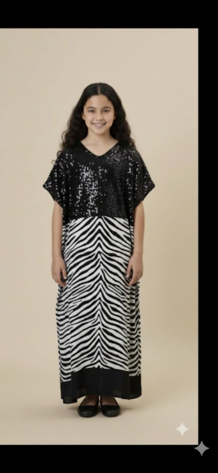Girls top long shirt summer kaftan party wear