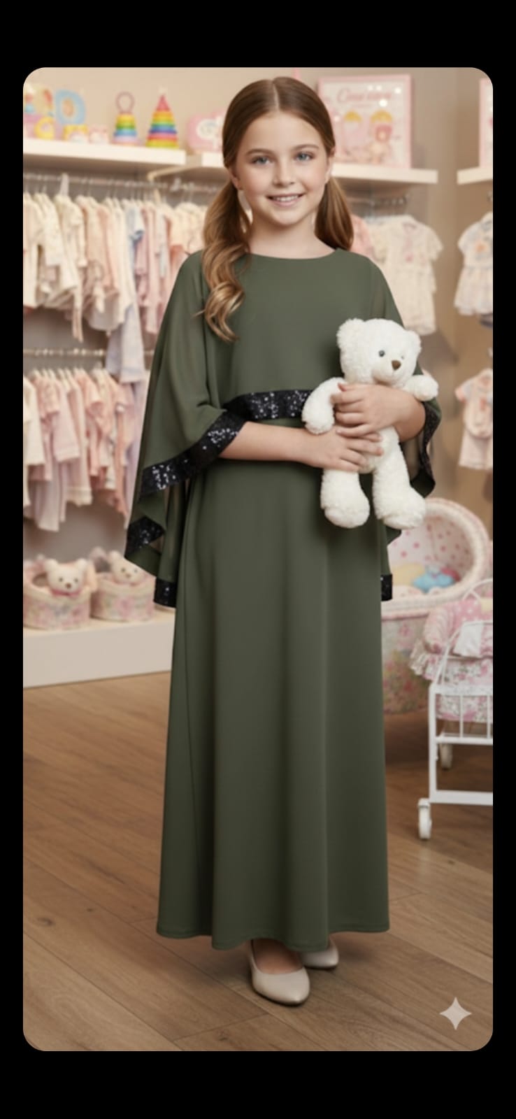 Girls top long shirt summer kaftan party wear