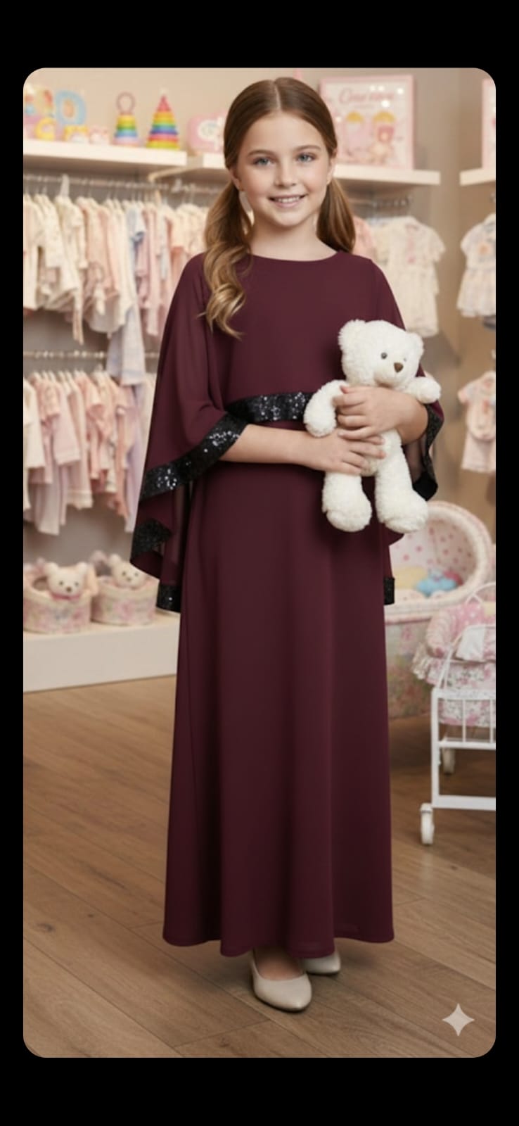 Girls top long shirt summer kaftan party wear