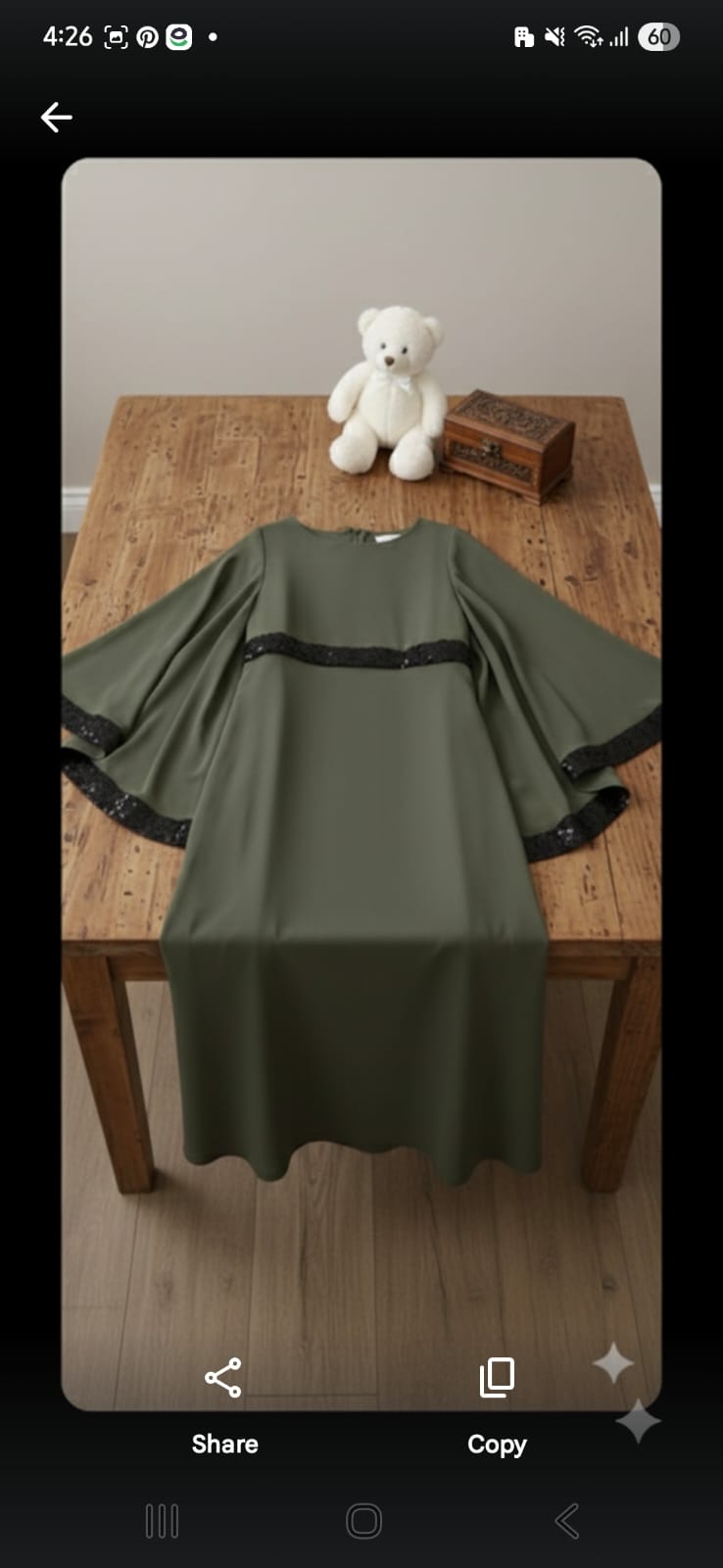 Girls top long shirt summer kaftan party wear