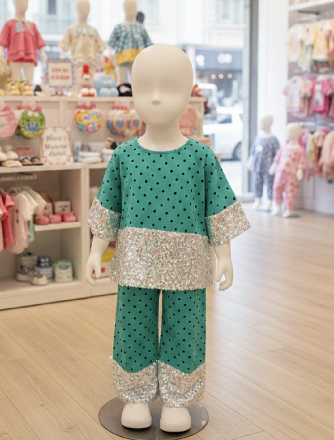 Girls dress  mid season with top pajama set