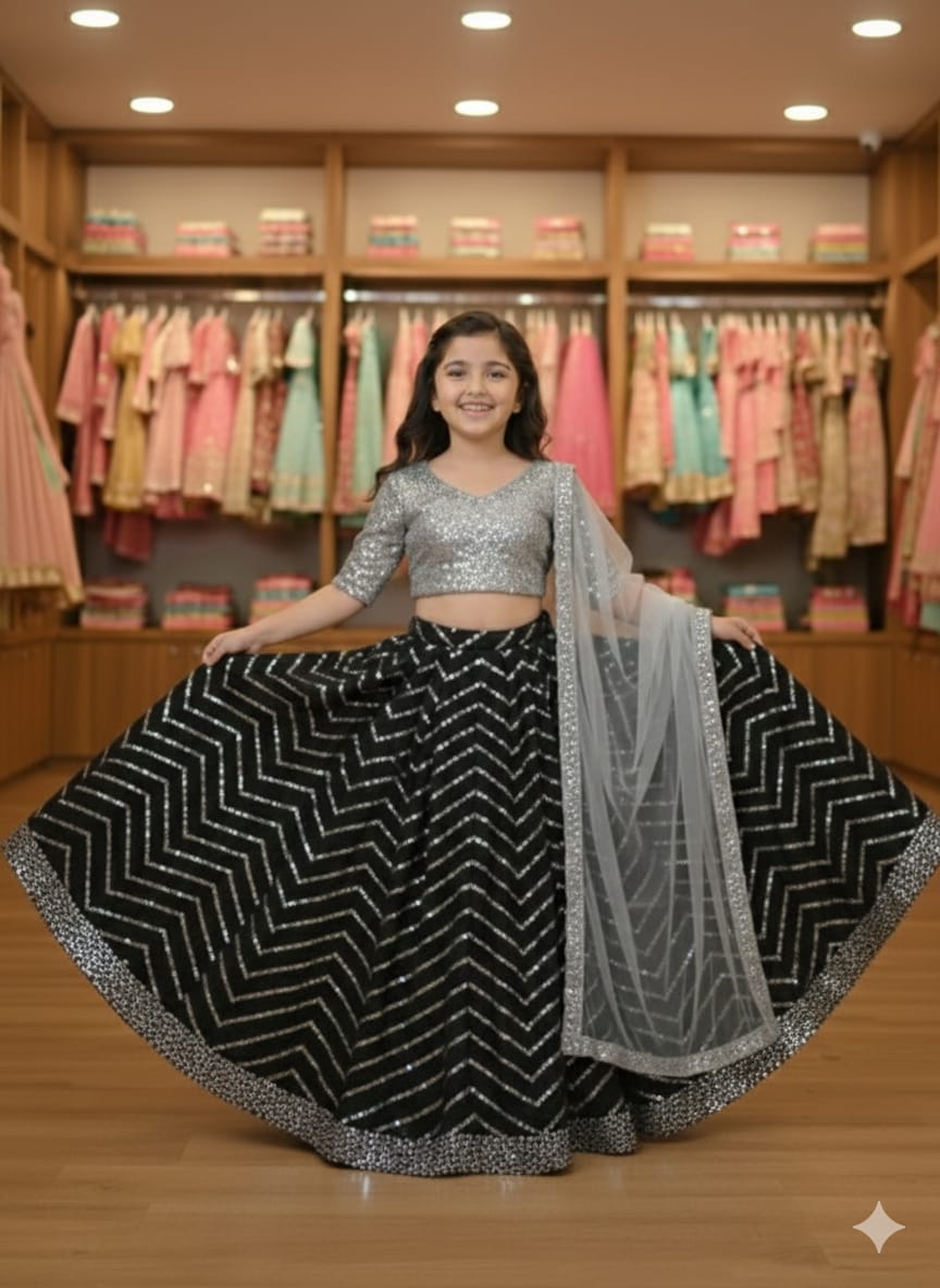 party wear  lehenga top dupatta set baby girls