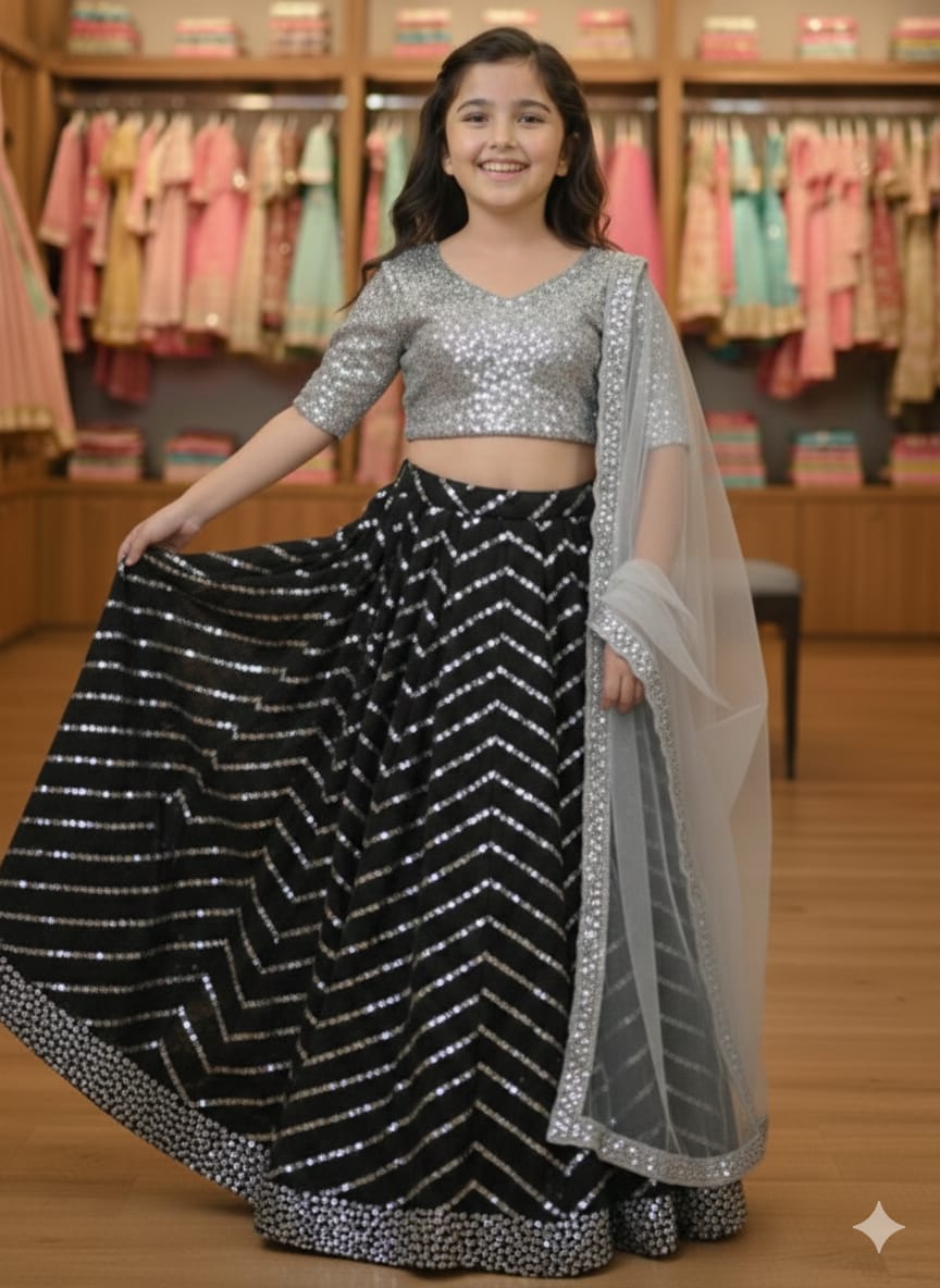 party wear  lehenga top dupatta set baby girls