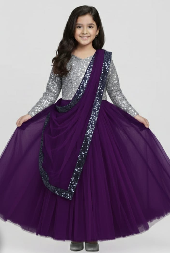 party wear  lehenga top dupata set baby girls