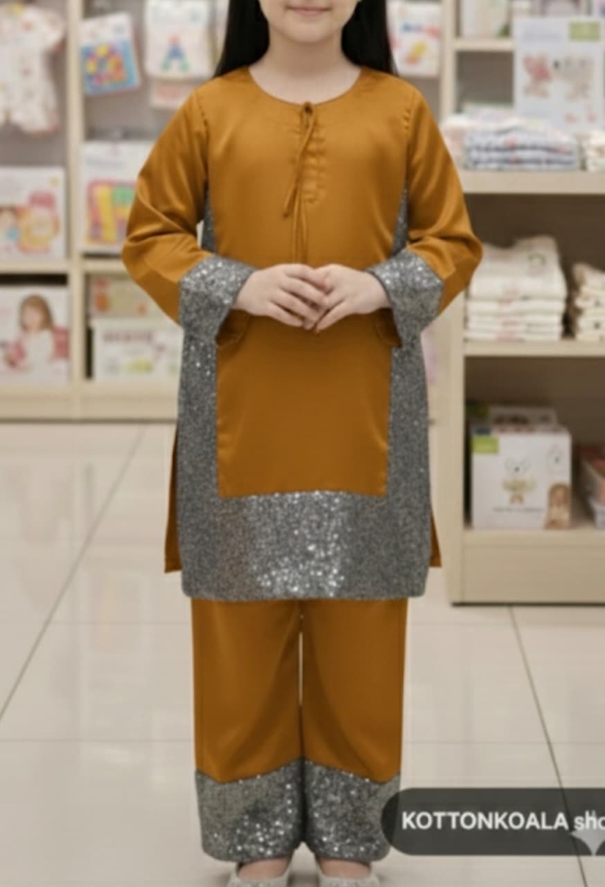 Girls suit 2 piece sequence work