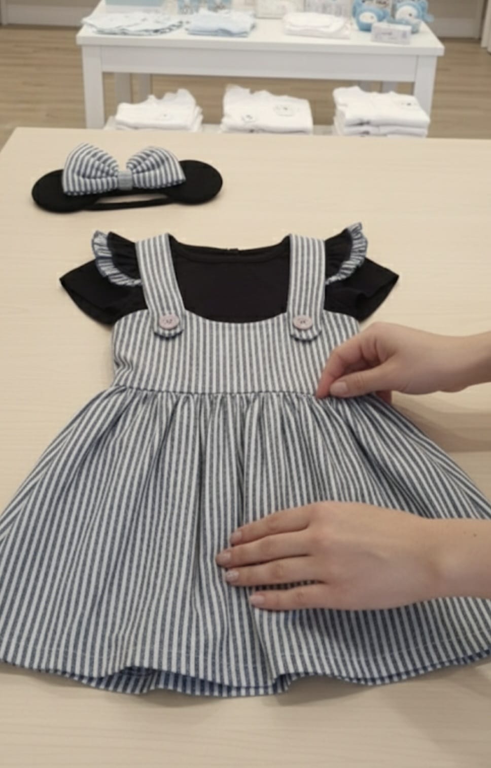 3 piece set skirt shirt head band