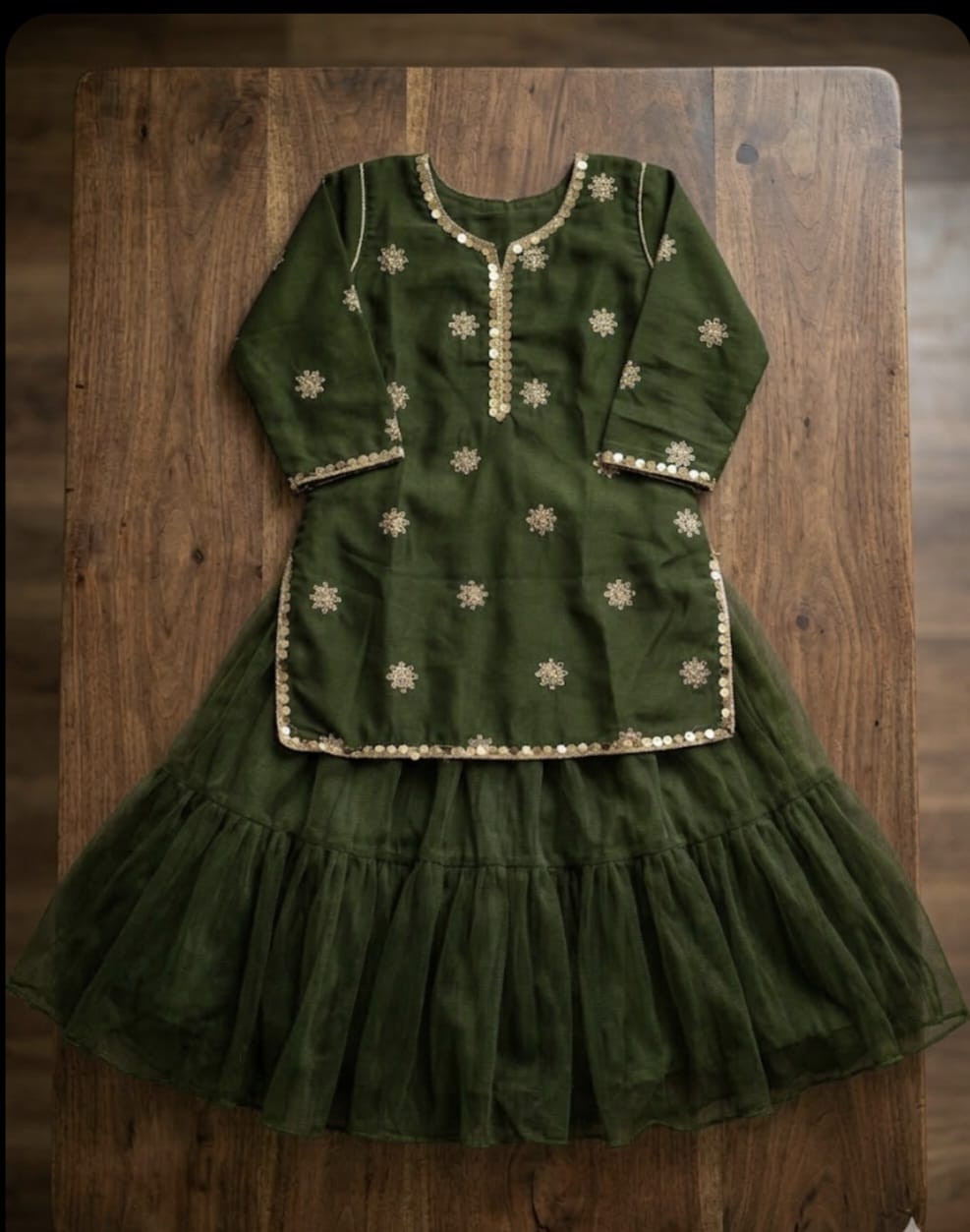 Top floral with shararah set girls