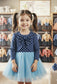 3 piece set skirt shirt head band