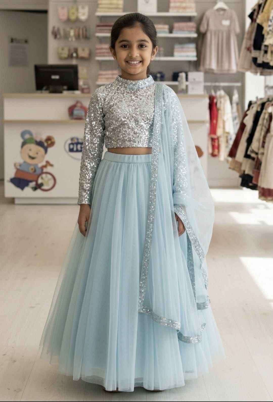 3 piece set lehngha set with dupata