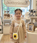 floral frock  with knitted purse net summer for cute girls