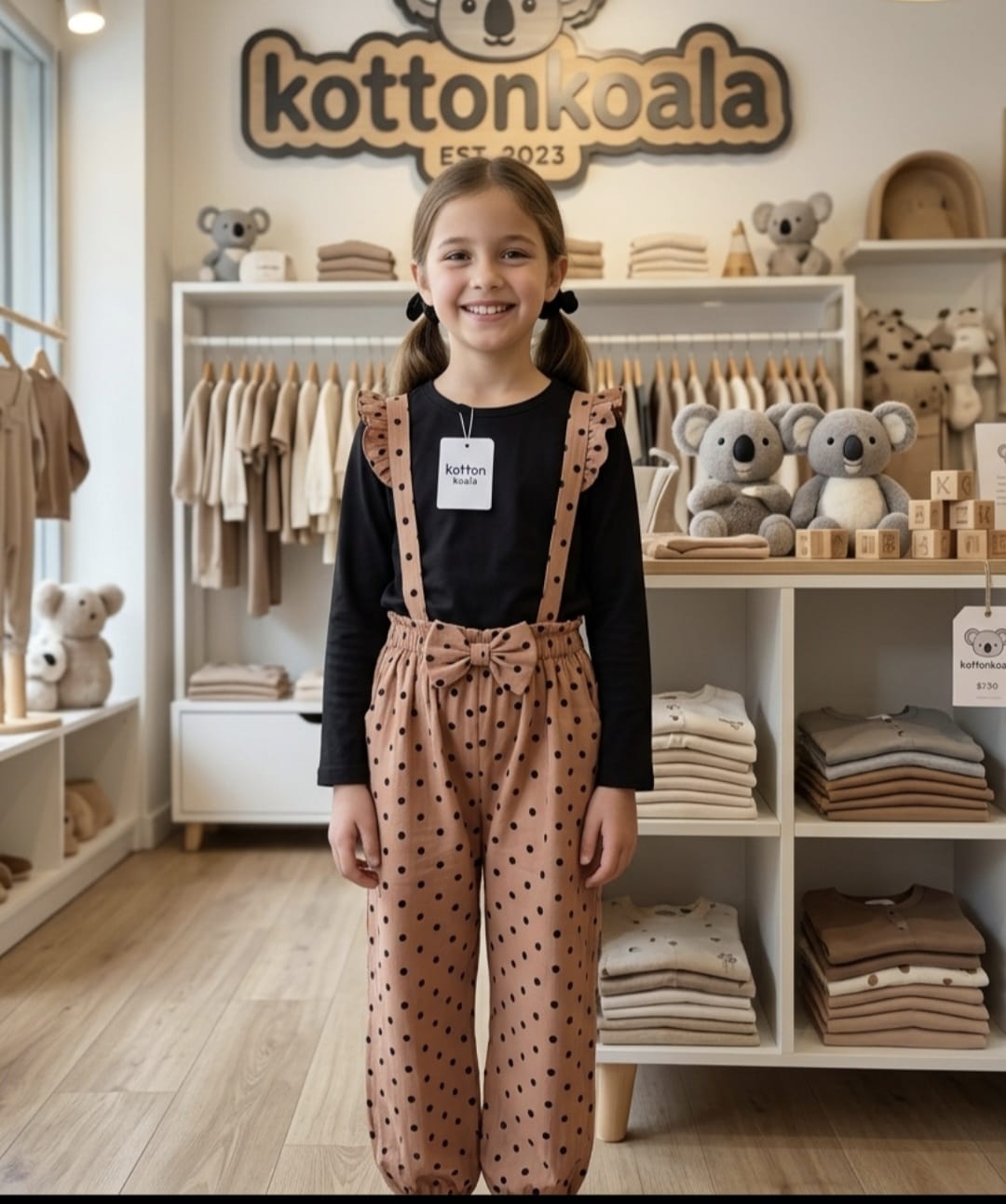 Girls summer  polka dots jumpsuit with top