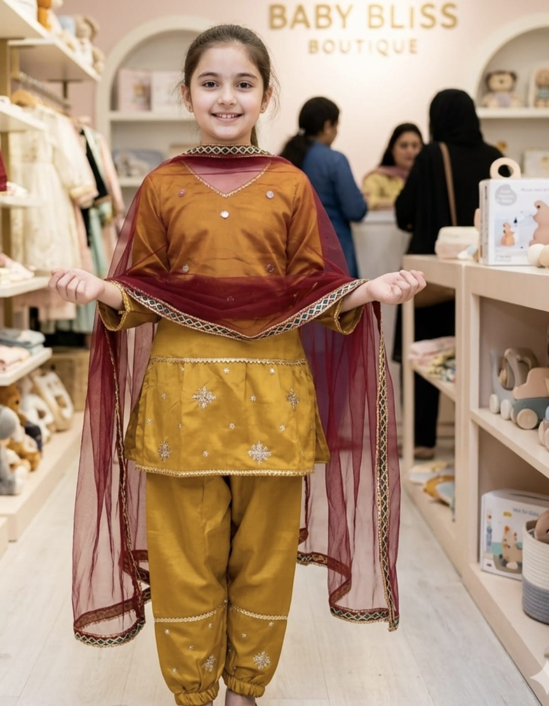 2 piece party wear shalwar kameez dupata for cute girls