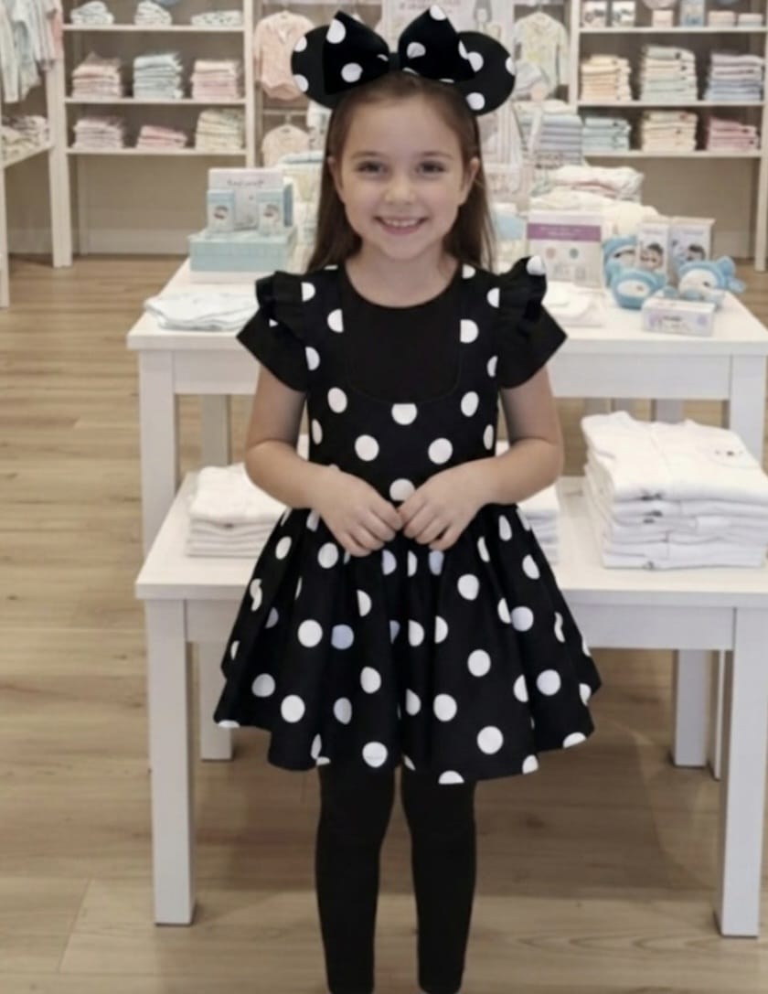 3 piece girls set design top frock shirt head band