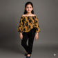 blck flowers top with pant summer for cute girls