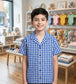 Boys  check top shirt summer