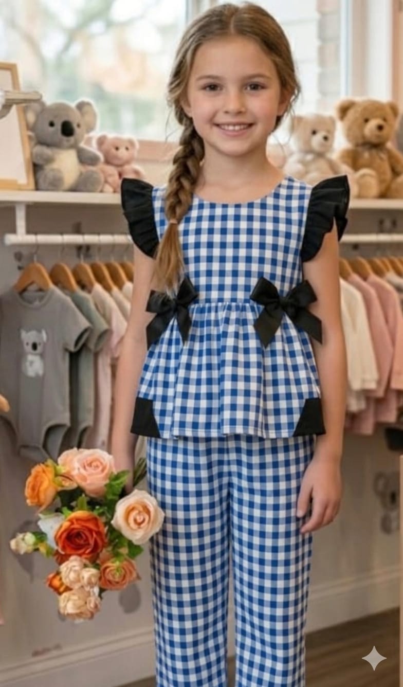 2 piece girls frock pajama cotton soft