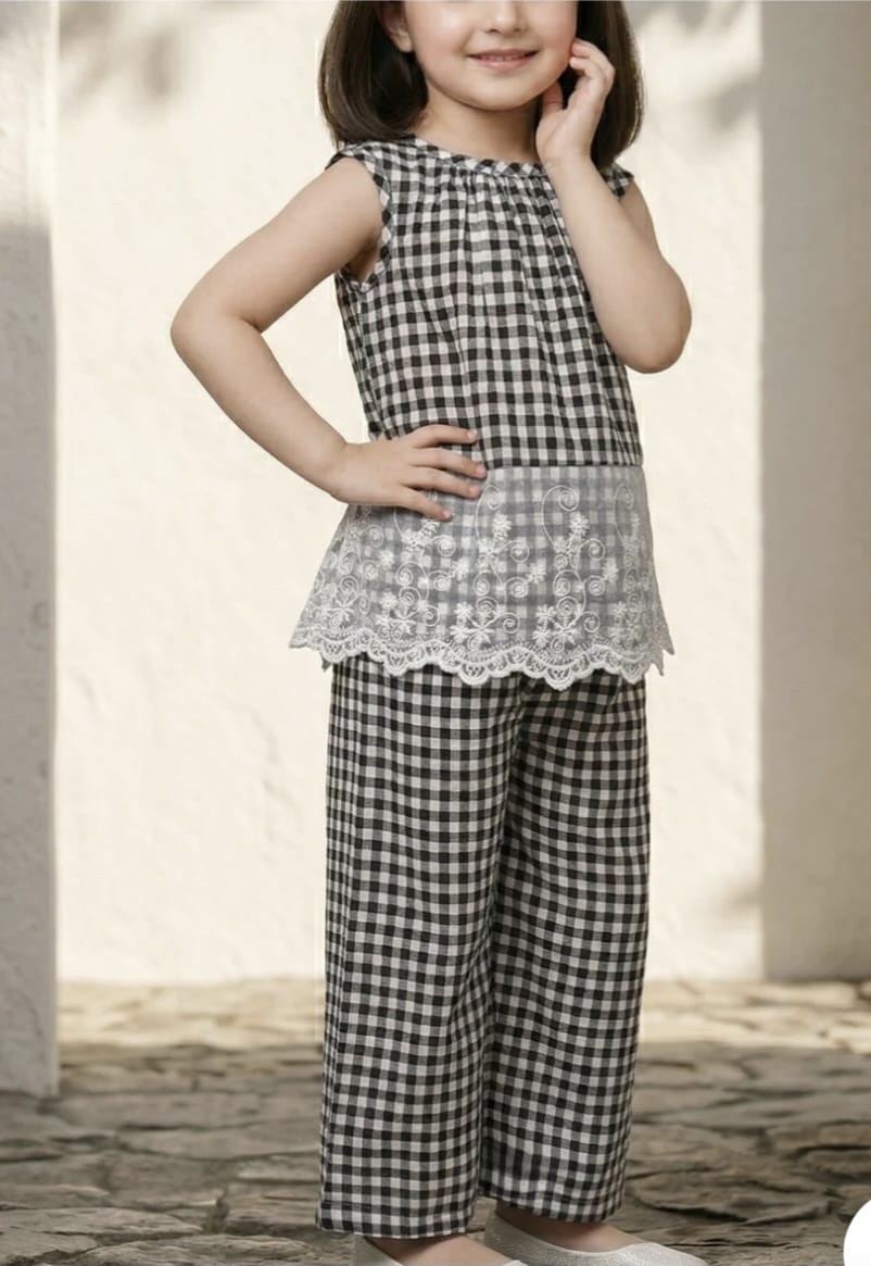 2 piece girls shirt pajama cotton soft