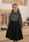 2 piece girls set design top flowers skirt