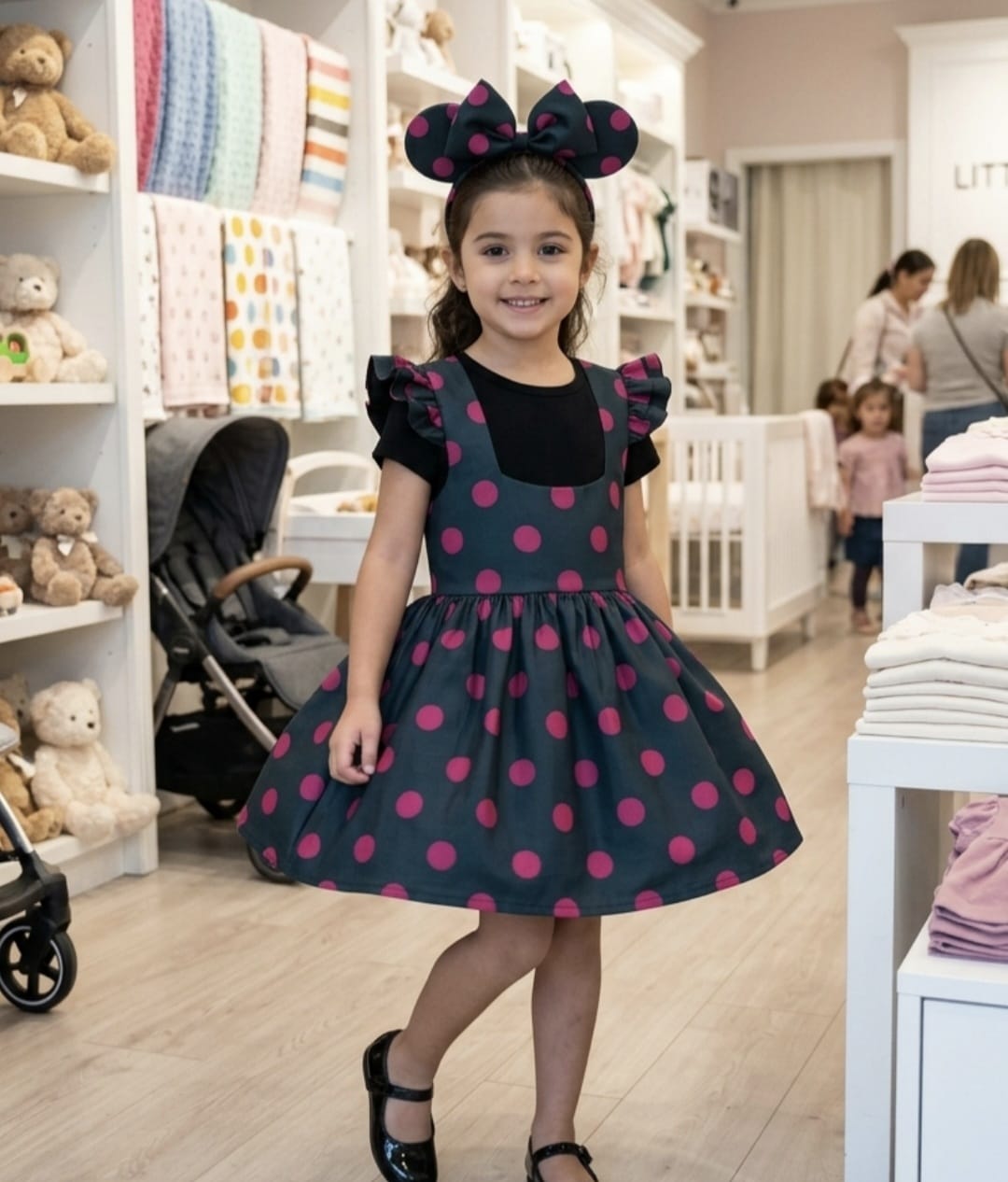3 piece set skirt shirt head band
