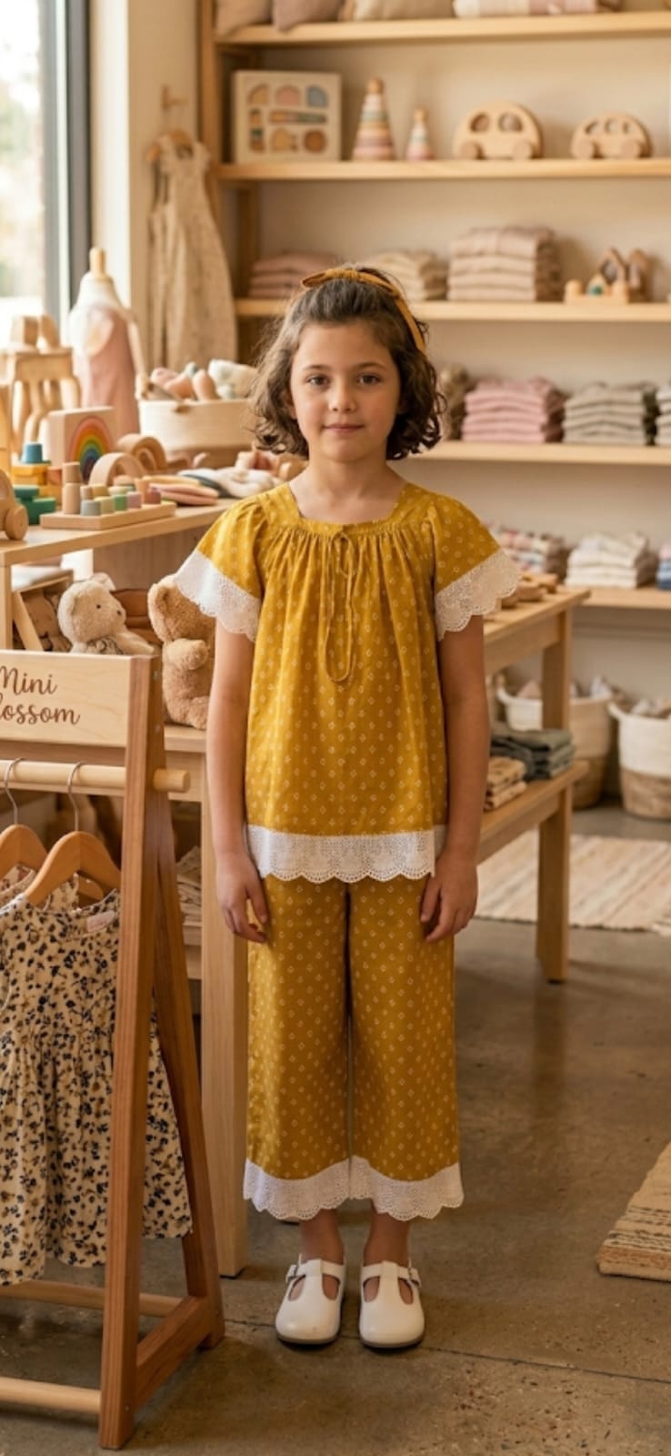 Girls top pajama cotton set