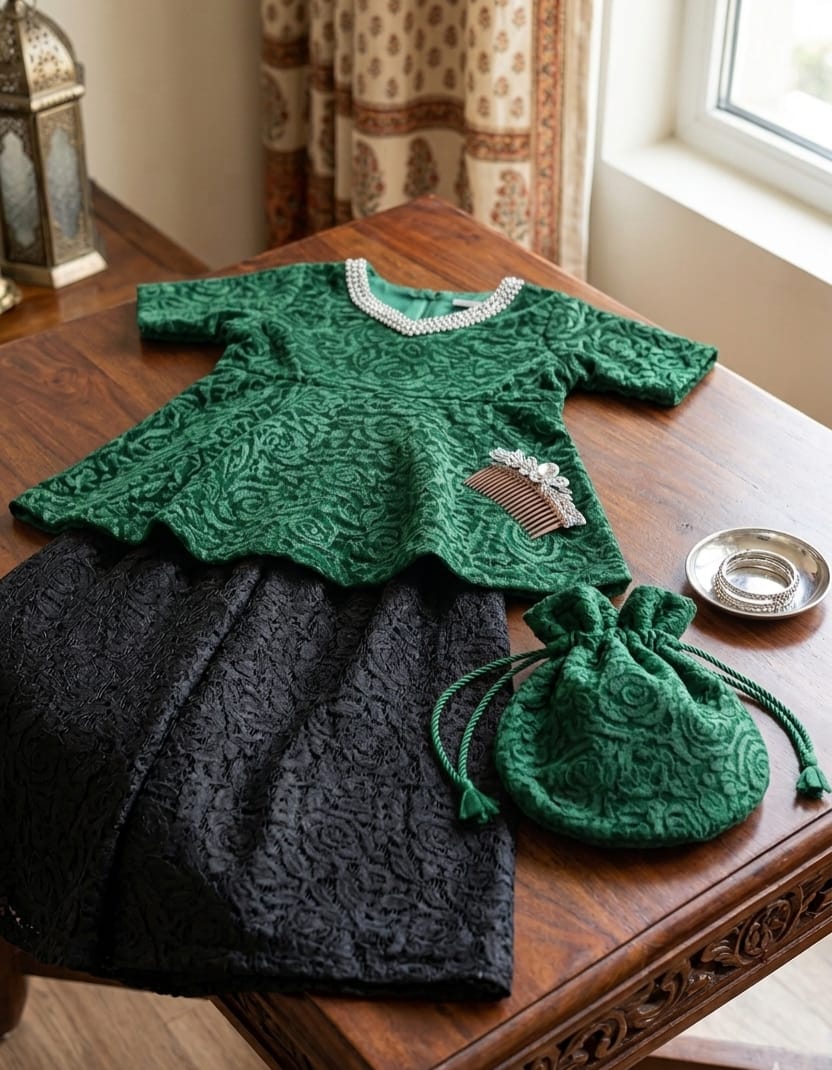 1 piece girls  design top frock