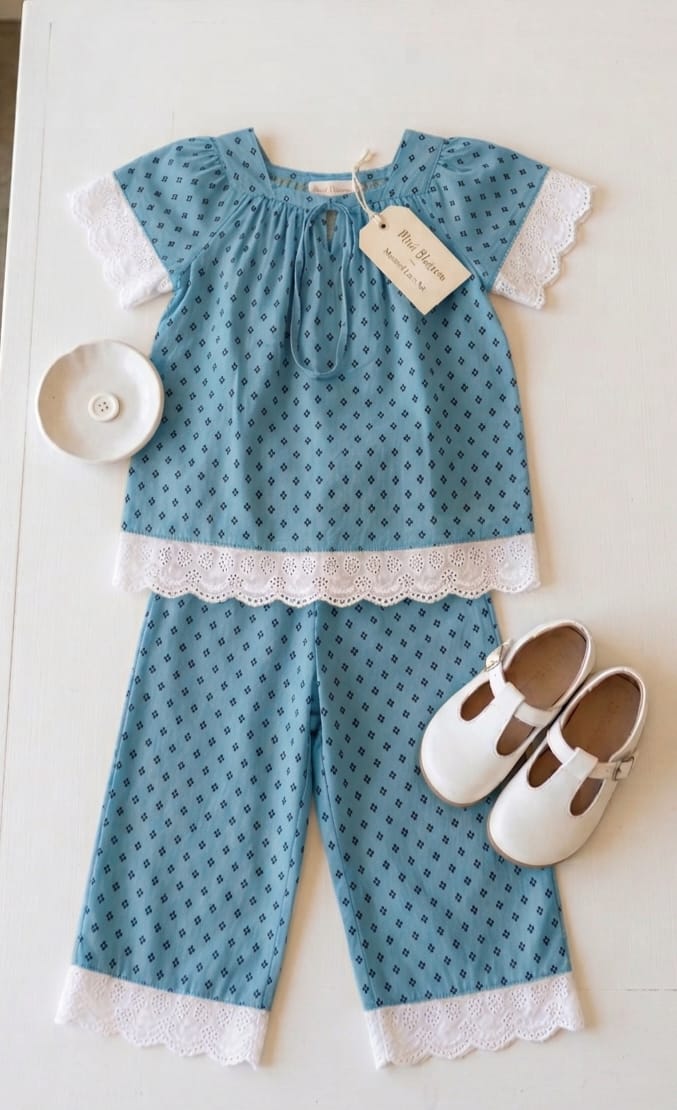 Girls top pajama cotton set