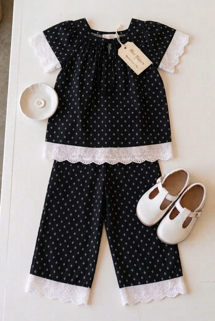 Girls top pajama cotton set