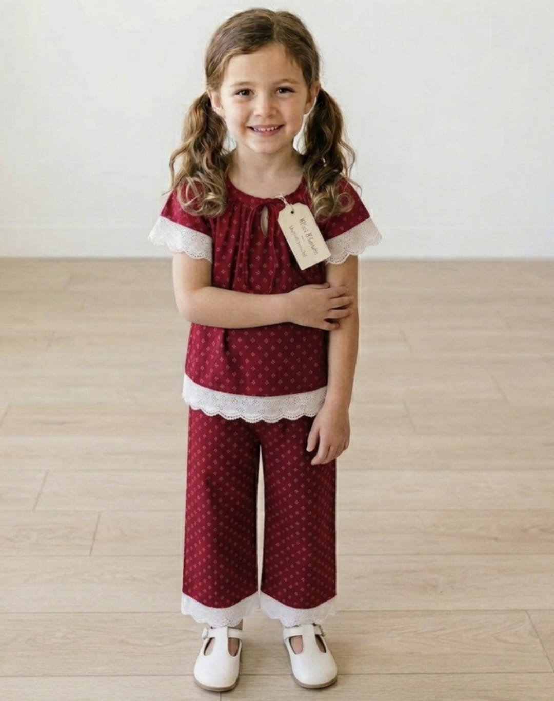 Girls top pajama cotton set