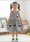1 piece girls check frock cotton soft summer